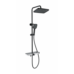 Душевая система с термостатом WONZON & WOGHAND ThermoKlick, Черный матовый (WW-B3098-A-MB)