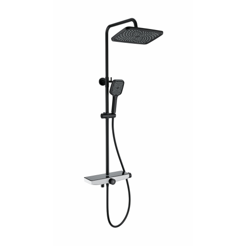 Душевая система с термостатом WONZON & WOGHAND ThermoKlick, Черный матовый (WW-B3098-A-MB)