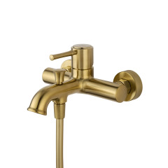 Смеситель для ванны с душем WONZON & WOGHAND TOR, Брашированное золото (WW-88037073-BG)