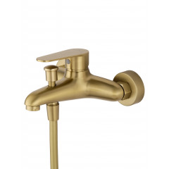 Смеситель для ванны с душевым гарнитуром WONZON & WOGHAND ALFA, Брашированное золото (WW-AE3201-BG)