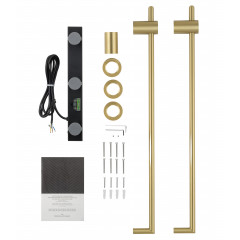 Полотенцесушитель электрический встраиваемый WONZON & WOGHAND LEIPZIG, Брашированное золото (WW-AL3621-BG)