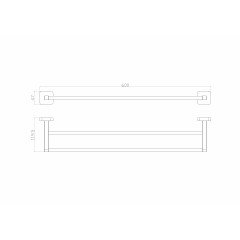 Полотенцедержатель двойной WONZON & WOGHAND STILL, Хром (WW-6611)
