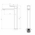 Смеситель для раковины высокий WONZON & WOGHAND DIAMOND, Брашированный никель (WW-88239011-BN)