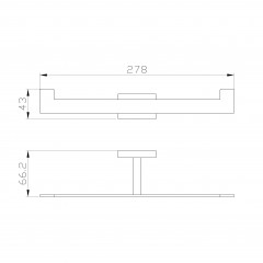 Двойной держатель для туалетной бумаги с полкой WONZON & WOGHAND FLAT, Хром (WW-9746)