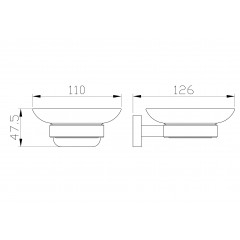 Мыльница с держателем WONZON & WOGHAND GRAFFITY, Темный графит (WW-9322)