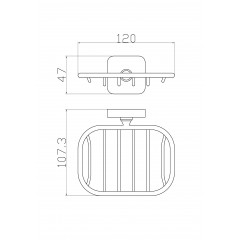 Мыльница с держателем WONZON & WOGHAND STILL, Хром (WW-6624)