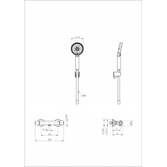 Смеситель для душа с термостатом WONZON & WOGHAND INN 5, Хром (WW-B2005-A-CR)