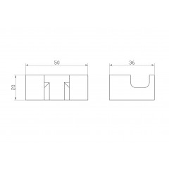 Двойной крючок для ванной WONZON & WOGHAND, Хром (WW-9525)