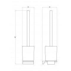 Туалетный ершик в комплекте WONZON & WOGHAND ECLIPSE, Глянцевое золото (WW-9129-LG)
