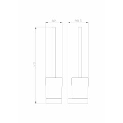 Туалетный ершик в комплекте WONZON & WOGHAND, Хром (WW-9529)