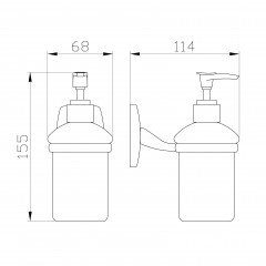 Дозатор мыла WONZON & WOGHAND PORTO, Хром (WW-1401)