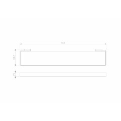 Стеклянная полка для ванной WONZON & WOGHAND LOTTE, Брашированное золото (WW-8327A-BG)