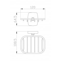 Мыльница с держателем WONZON & WOGHAND PORTO, Хром (WW-1301A)