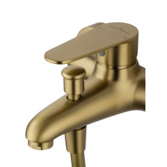 Смеситель для ванны с душем WONZON & WOGHAND ALFA, Брашированное золото (WW-AE3204-BG)