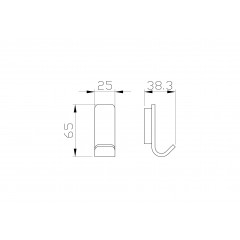 Крючок для ванной WONZON & WOGHAND LOTTE, Брашированное золото (WW-8315-BG)