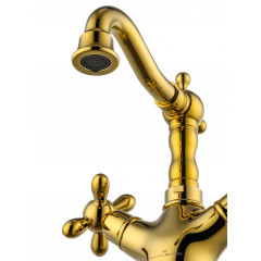 Смеситель для раковины WONZON & WOGHAND RETRO, Глянцевое золото (WW-88139020-PG)