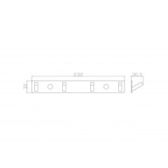 Вешалка с 4 крючками для ванной WONZON & WOGHAND, Хром (WW-9385-4)