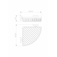 Полка для ванной угловая WONZON & WOGHAND POLO, Темное золото (WW-8944-DG)