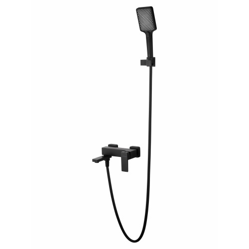 Смеситель для ванны с душем WONZON & WOGHAND CUBE 2.0, Черный матовый (WW-88037068-MB)