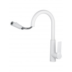 Смеситель для кухни с выдвижным изливом WONZON & WOGHAND, Белый матовый (WW-A20782-MW)