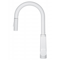 Смеситель для кухни с выдвижным изливом WONZON & WOGHAND, Белый матовый (WW-A20782-MW)