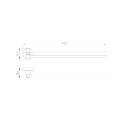 Полотенцедержатель поворотный WONZON & WOGHAND EASY, Хром (WW-8131)