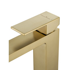 Смеситель для раковины WONZON & WOGHAND CUBE, Брашированное золото (WW-88139016-BG)
