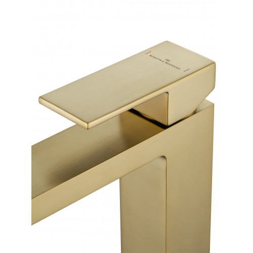Смеситель для раковины WONZON & WOGHAND CUBE, Брашированное золото (WW-88139016-BG)