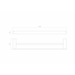 Полотенцедержатель двойной WONZON & WOGHAND CARBON, Черный (WW-7711)