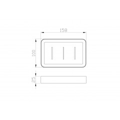 Мыльница с держателем WONZON & WOGHAND LOTTE, Хром (WW-8324)